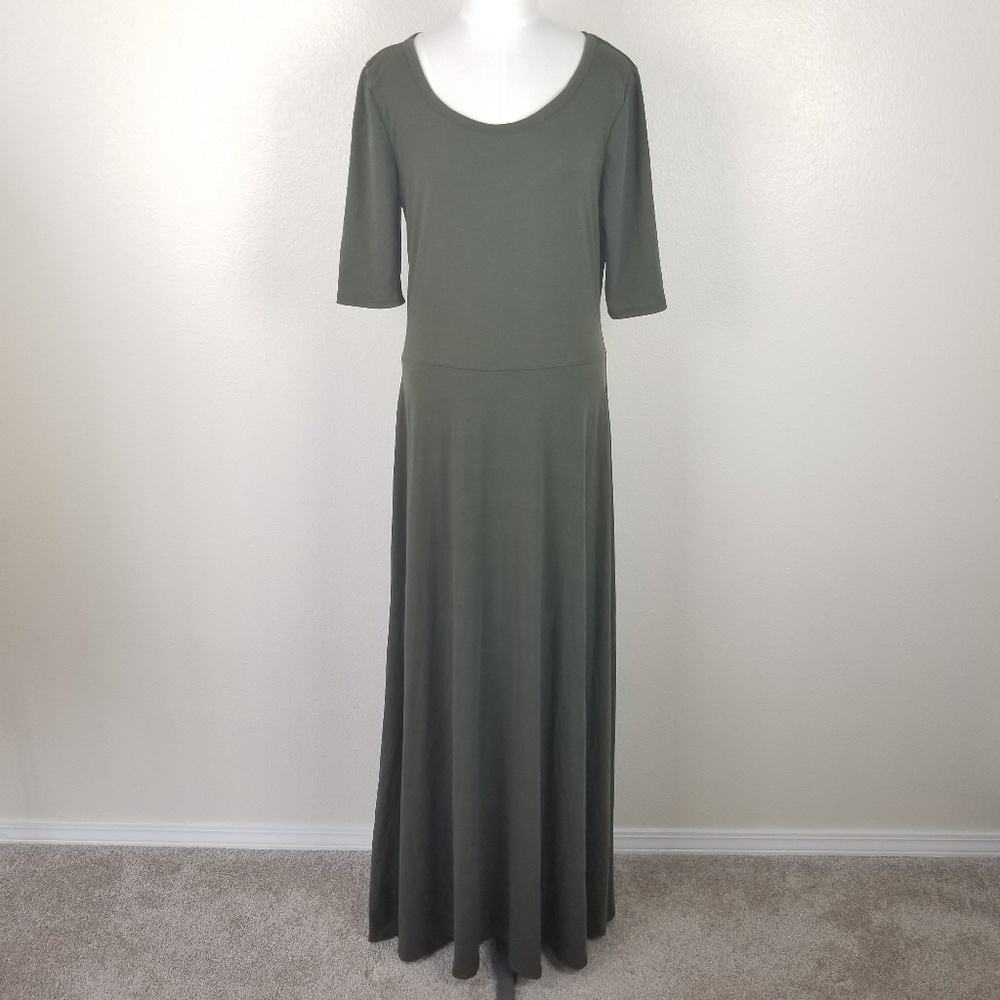 Lularoe Olive Green Ana Maxi Dress XL